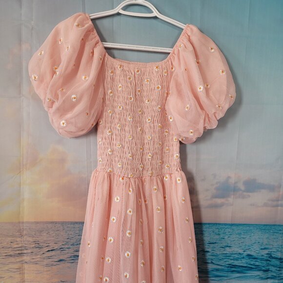 Pink Tulle Daisy Dress ~ O/S - Picture 2 of 4